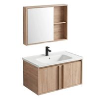 conjunto de muebles de bano con lavabo gama beige t25023 bxm 80cm