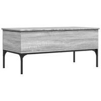 mesa de centromesa auxiliarmesa de cafe madera ingenieria metal gris sonoma 100x50x45cm