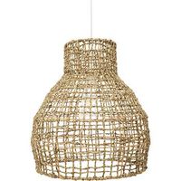 lampara de techo de ratan- lampara colgante diseno boho bali - lan madera natural