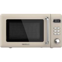 cecotec proclean 5110 retro microondas con grill 20l 700w beige