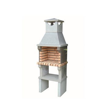 Bbq S-art - Barbacoa Simple Construido Con Ladrillo Y Cemento Refractario - 64,5x46x193cm