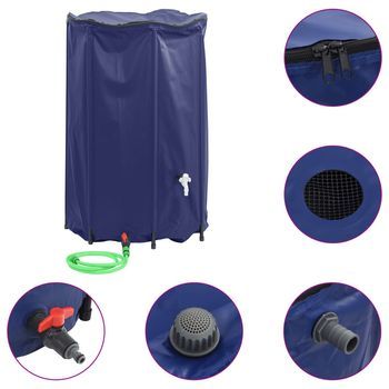 Depósito De Agua Plegable Con Grifo Pvc 1000 L Vidaxl
