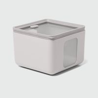 recipiente cuadrado para alimentos de polipropileno gris - s