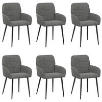 sillas de comedor 6 uds terciopelo gris oscuro 57 x 50 x 85 cm vidaxl