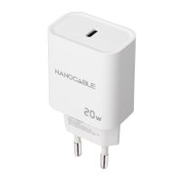 cargador nanocable 10102005 usb-c pd 20w blanco 1xusb-c 9v universal