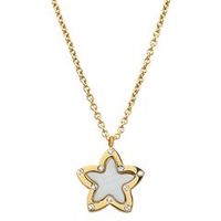cadena acero inoxidable colgante estrella circonita