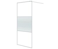 vidaxl mampara de ducha vidrio esg transparente blanco 90x195 cm
