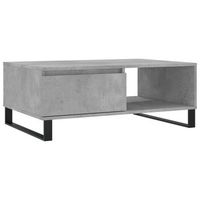 mesa de centro con cajon diseno moderno y contemporaneo 90 x 60 x 35 cm madera de ingenieria gris y hierro dec039401