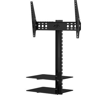 AVF ESL822B TV Bracket with AV Shelving - Black, Black