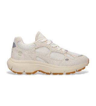 Timberland para mujer. TB0A43R8EW21 Zapatillas Hazel Lane de piel beige (37 W), Plano, Cordones, Casual, Deportivo, Outdoor