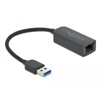 delock adaptador rj45 25 gbps a usb 31 machohembra 16cm negro