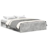 estructura de cama gris hormigon 150x200 cm vidaxl