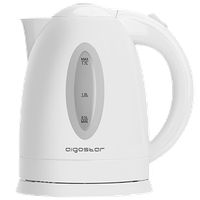 aigostar hervidor de agua electrico 17 litros libre de bpa 2200 w de potencia base 360 filtro antical desmontable funcion apagado automatico nivel agua plastico blanco