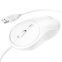 raton hoco gm13 usb tipo a 1600 dpi blanco ambidextro cable