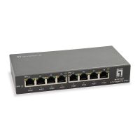 levelone gep-0823 switch 8 puertos gigabit poe negro