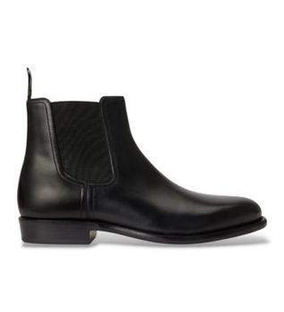 Polo Ralph Lauren para hombre. 811P15887001 Botines Chelsea Owen de piel negro (45), Plano, Ninguno, Casual