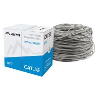 lanberg bobina cable de red rj45 cat5e utp rigido cca 305m gris