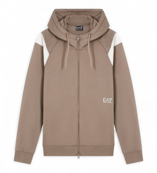 EA7 para hombre. 7M001278_AF12681 Sudadera Core Identity beige (XL), Casual, Deportivo, Algodón, Sportswear, Multideporte