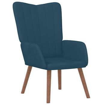 Sillón De Salón | Silla | Sillón De Relax De Terciopelo Azul