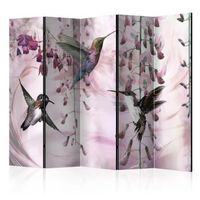 biombo - flying hummingbirds pink ii 225x172 cm