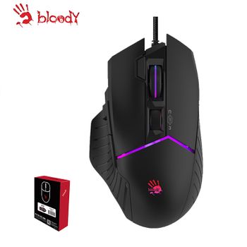 Ratón de juego A4tech BLoody W95MAX, 10 botones macro, 128 CPI, velocidad del marco: 8000 fps, velocidad de informe 2000 Hz, sensor máximo de BC3332-A