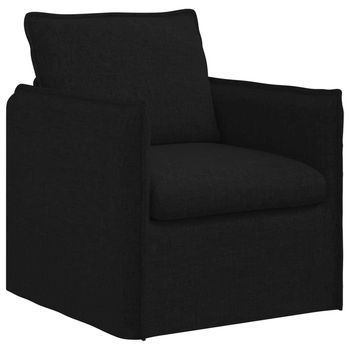 Sofá Negro 75 X 82 X 85 Cm Tela Vidaxl