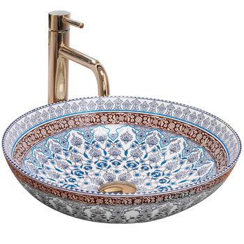 Lavabo Sobre Encimera Rea Arte Blue