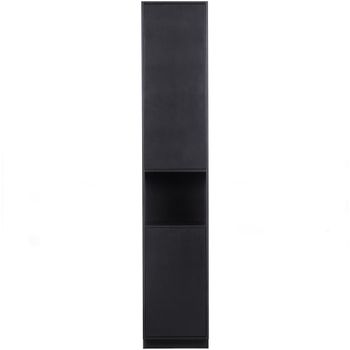 Armario de almacenamiento de madera maciza de pino l40cm - negro