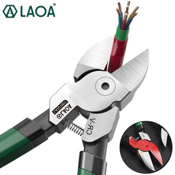 Alicates plásticos LAOA, pinzas de plástico industriales excéntricas que ahorran trabajo, cortador lateral de acero Cr-V, Mini alicates diagonales