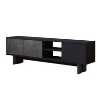 mueble tv de madera ravello - 150 x 30 x 45 cm - gris antracita