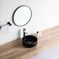 lavabo negro mate sobre encimera ceramico mendoza o 36 cm o36 cm