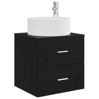 vanidad con lavabo de pared roble negro 495 x 445 x 655 cm vidaxl