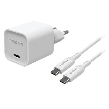 Cargador de pared Mophie 35W USB-C PD GaN con cable USB-C 1 m