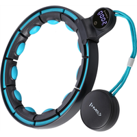 hhm17 aro hula negroturquesa con imanes y pesas  contador hms