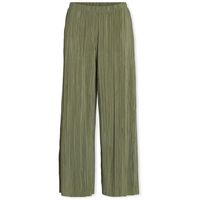 vila pantalones noos plisa trousers - oil green para mujer