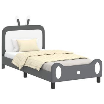 Cama Para Niños Con Cabecero Gris Claro 80 X 200 Cm Pu Vidaxl
