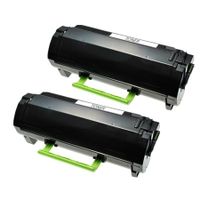 compatible multipack lexmark mx410de printer toner cartridges 2 pack -60f0ha0