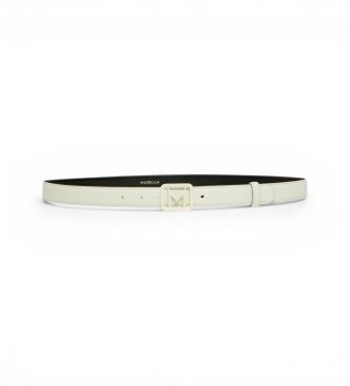 Marella para mujer. 2613501046200 Cinturón de Piel Mlamedusa blanco roto (M), Casual