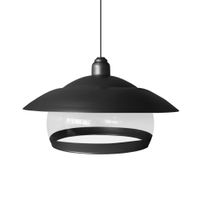 lampara de suspension vidrio negro d30 cm