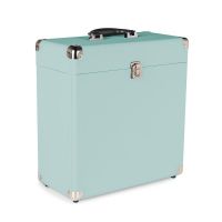 funda para disco de vinilo audizio rc32 azul con asa de transporte