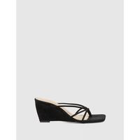 kamome trends sandalias sandalia de dedo zires negro para mujer