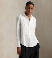 polo ralph lauren para mujer 211a89708001 camisa de esmoquin de algodon blanco 44 casual clasico manga larga