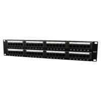 panel de parcheo phasak 24 puertos cat6 1u para rack 19