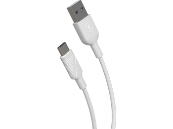 Cable USB a USB-C - Muvit For Change MCUSC0004, USB-A, USB-C, Universal, 3m, 27W, Blanco