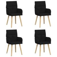 sillas de comedor 4 uds tela negro 60 x 56 x 96 cm vidaxl