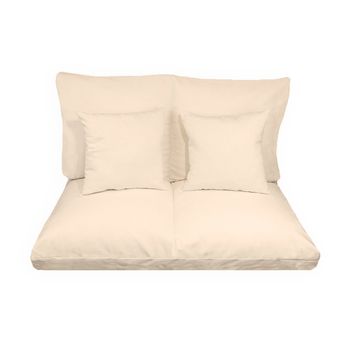 Acomoda Textil – Cojines Sofá Palets 2 Plazas Desenfundable y Lavable 120x80cm. Conjunto 4 Piezas Mullido y Cómodo de Tela para Hogar, Jardín y Terraza. NO INCLUYE PALETS.