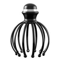 masajeador electrico a202 con vibracion para cabeza cuero cabelludo y cuerpo bateria recargable 18x14x14 cm color negro