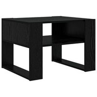 mesa de cafe - mesa de centro - mesa baja roble negro 66 x 53 x 45 cm madera de ingenieria