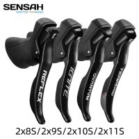 sensah-palancas de cambios para bicicleta de carretera 2x8 2x9 2x10 palanca de freno de velocidad 161820 velocidades para shimano sora tiagra claris