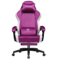 silla gaming gtplayer transpirable con soporte ajustable y reposapies estructura estable
